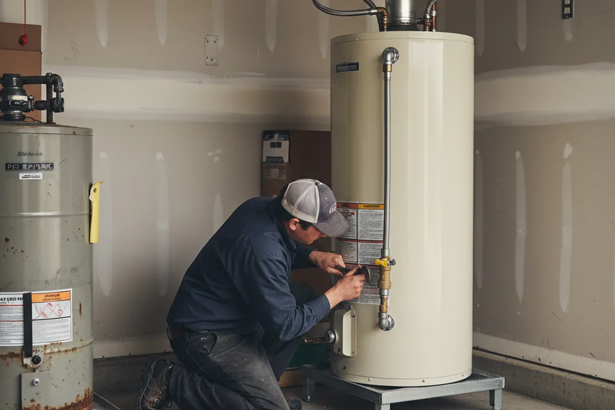 Water heater and shutoff valve replacement in Inwood
